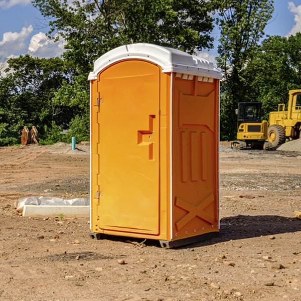 how often are the porta potties cleaned and serviced during a rental period in Lockbourne